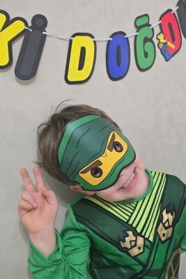 Ninjalar Tema Karton Maskeler 5li Ninja Konsept Doğum Günü - 4