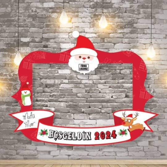 Noel Baba Konsept Yılbaşı Hatıra Fotoğraf Çerçevesi