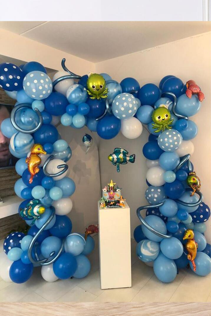 Okyanus Deniz Canlıları 6 lı Mini Folyo Balon Seti - 2