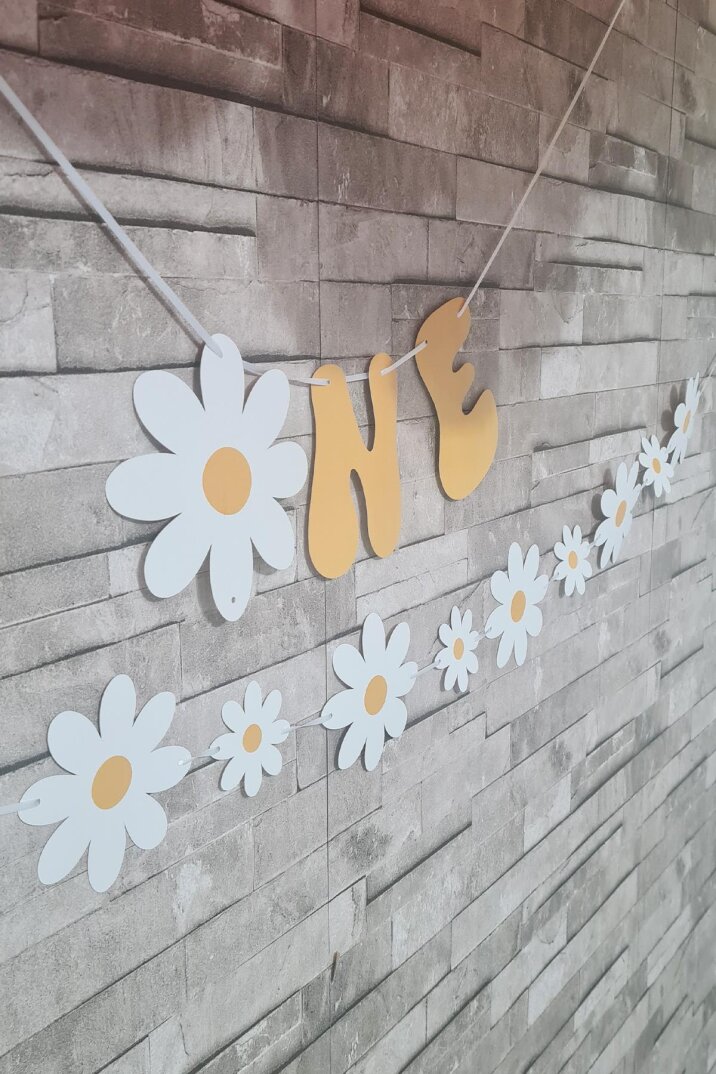 One Papatya Tema Banner Papatya Konsept Duvar Süsü 2'li Set - 1