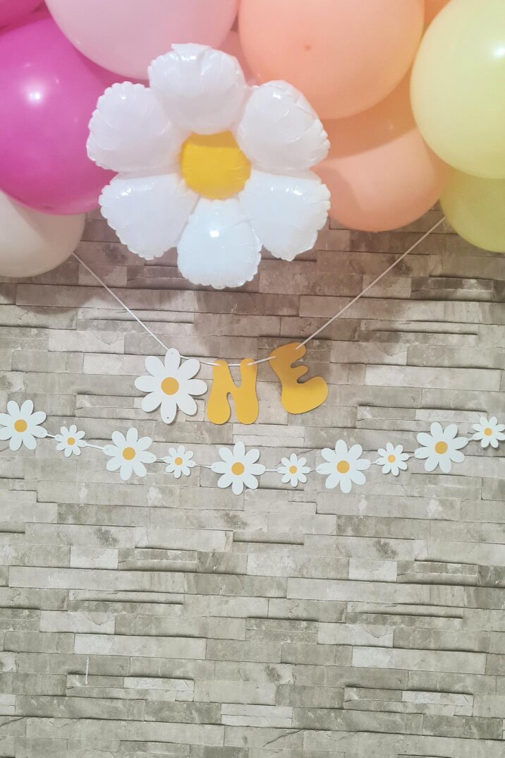 One Papatya Tema Banner Papatya Konsept Duvar Süsü 2'li Set - 2