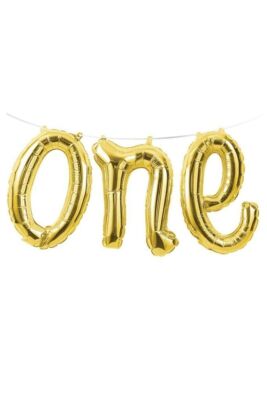 One Yazılı Folyo Balon Gold Renk
