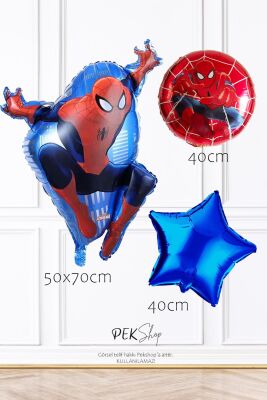 Örümcek Adam Balon Seti Doğum Günü Balon Süsleme Seti 5 li Set - 2