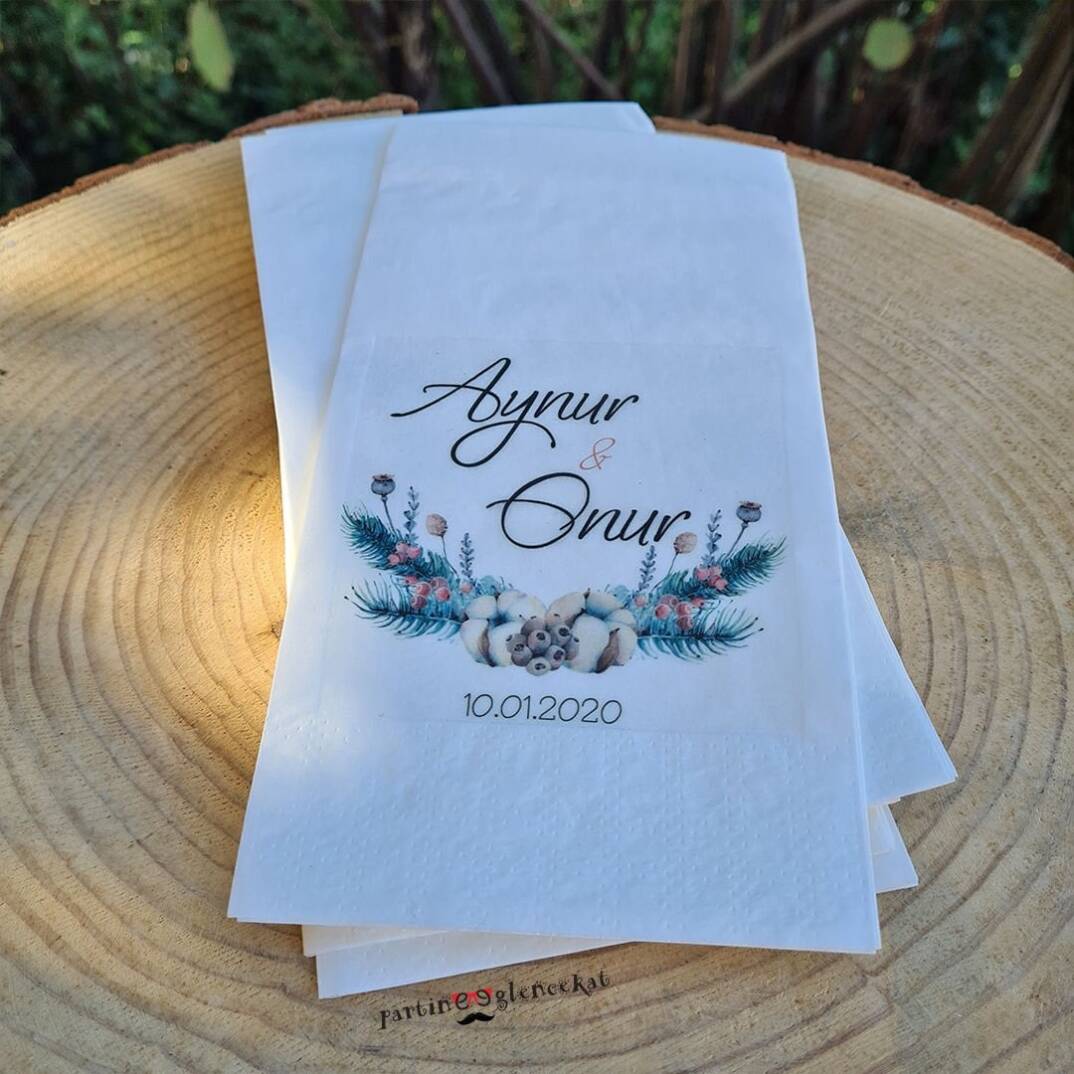 Pamuk Çiçeği - Çam Konsept Peçete - 1