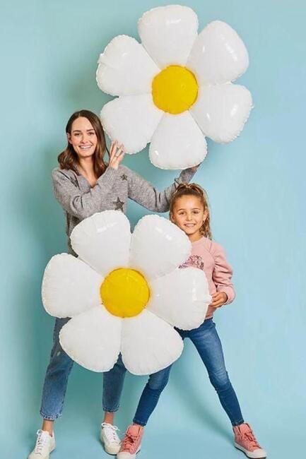 Papatya Folyo Balon Papatya Tema Orta Boy 55 cm 