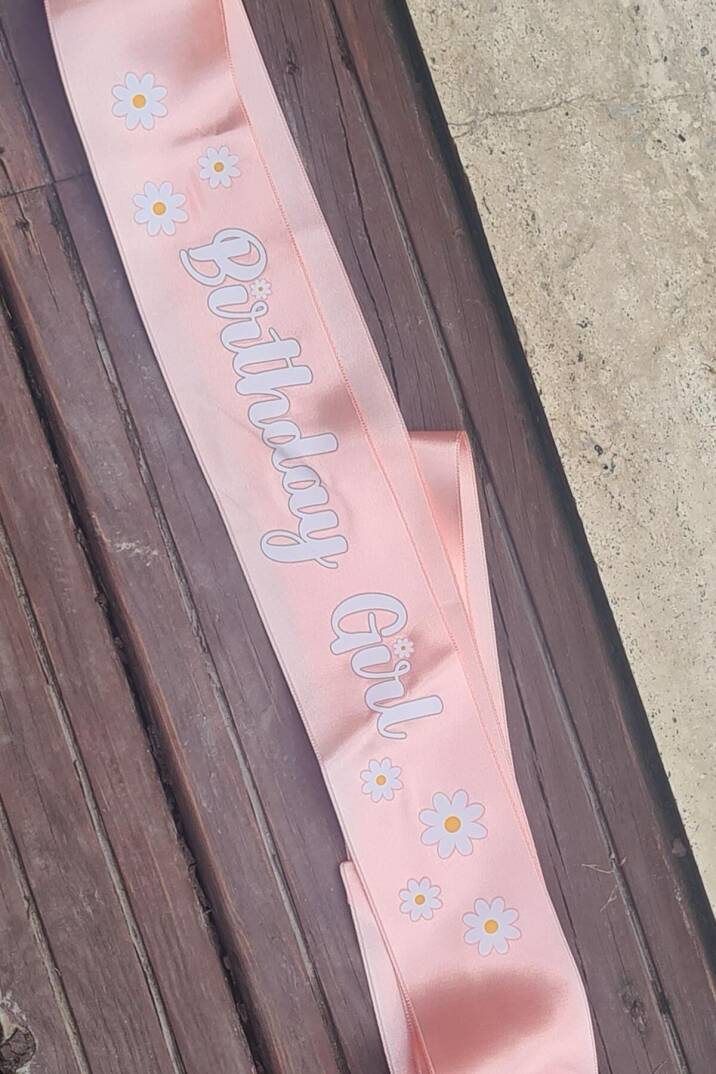 Papatya Konsept Doğum Günü Kuşağı Birthday Girl Papatya Konsept - 1