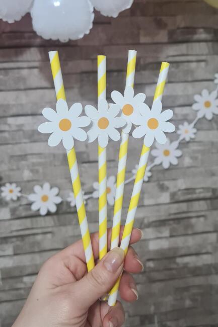 Papatya Konsept Pipet Süsleri 10lu Lüks Pipet Paketi - 3