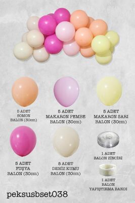 Papatya Tema Balon Zinciri Mini 27 Parça - 2