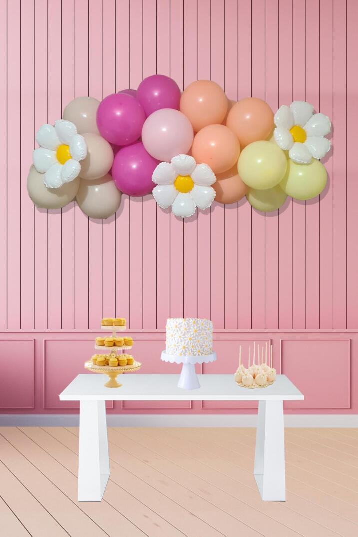 Papatya Tema Balon Zinciri Papatya Doğum Günü Balon Seti 30 Parça - 1