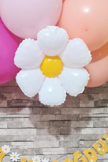Papatya Tema Balon Zinciri Papatya Doğum Günü Balon Seti 30 Parça - 4