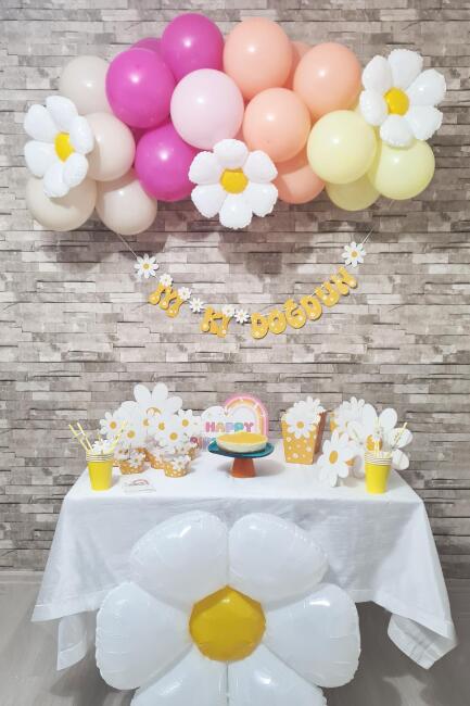 Papatya Tema Balon Zinciri Papatya Doğum Günü Balon Seti 30 Parça - 5