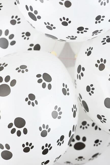 Pati Baskılı Balon Kedi Köpek Pati Şekil Baskılı 12inç Lateks Balon 10lu Paket - 2
