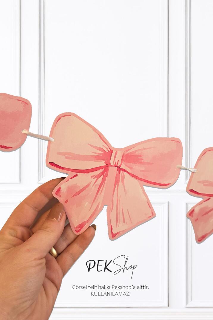 Pembe 6 Aylık Partisi Balon Seti Krem Retro Ayı Fiyonk Bannerlı Yarım Yaş Balon Seti - 5