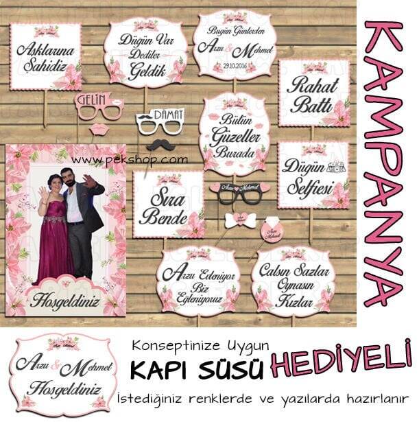 Pembe Çiçekli Konsept 2li Kampanyalı Paket - 1