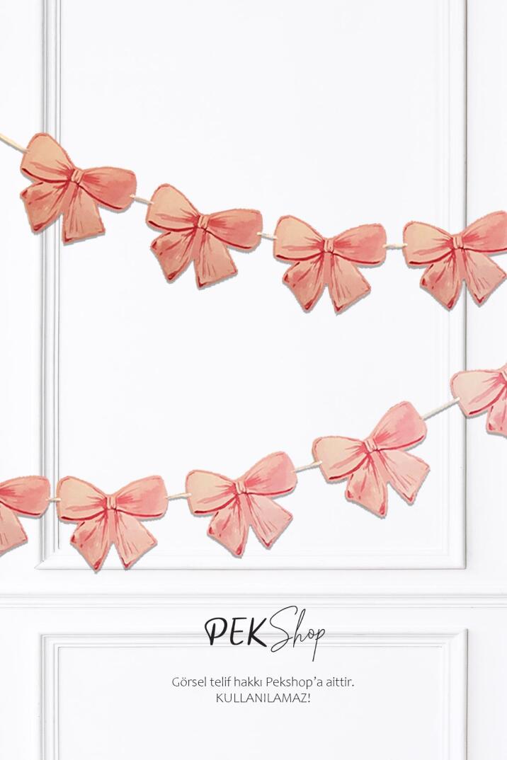 Pembe Fiyonklar Banner Duvar Süsü - 2