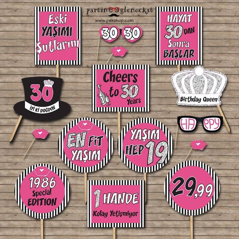 Pembe Gümüş Konsept Kişiye Özel Konuşma Balonları Seti - 1
