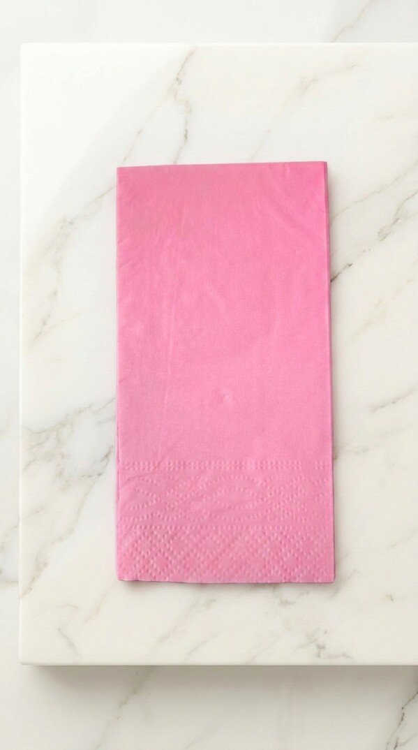Pembe Kağıt Peçete Garson Katlama 33x33cm 16lı Paket Pembe Parti ve Sunum Peçetesi - 4