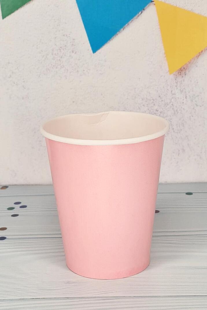 Pembe Karton Bardak 8oz 8 li - 1