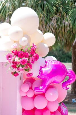 Pembe Kız Kafası Şekilli Folyo Balon 64cm - 3