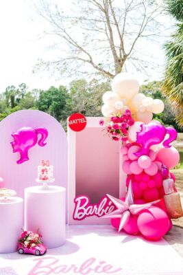 Pembe Kız Kafası Şekilli Folyo Balon 64cm - 4