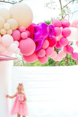 Pembe Kız Kafası Şekilli Folyo Balon 64cm - 5