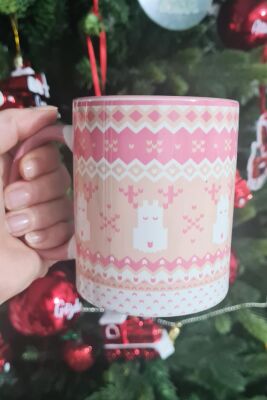 Pembe Knitwear Tasarım Yılbaşı Hediyesi Kupa Bardak - 1