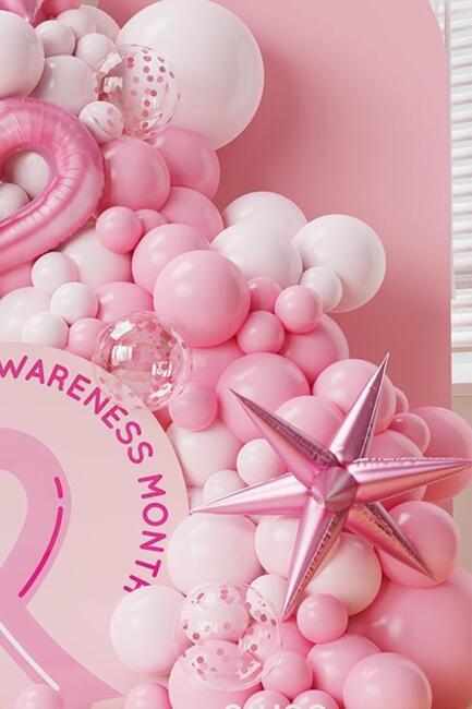 Pembe Kutup Yıldızı Folyo Balon Tek Parça Büyük Kutup Yıldız Balon 27inç 70cm - 3