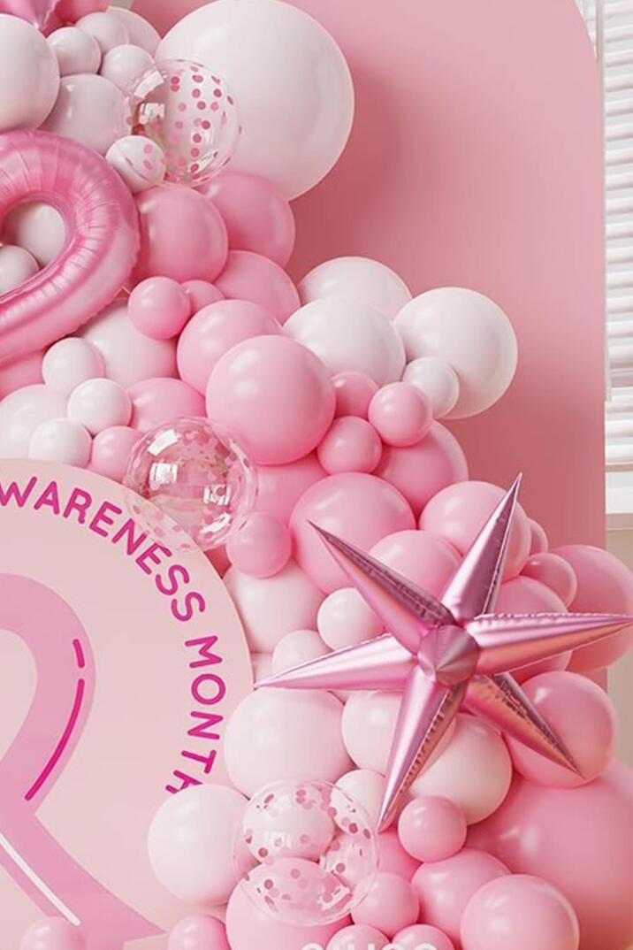 Pembe Kutup Yıldızı Folyo Balon Tek Parça Büyük Kutup Yıldız Balon 27inç 70cm - 3