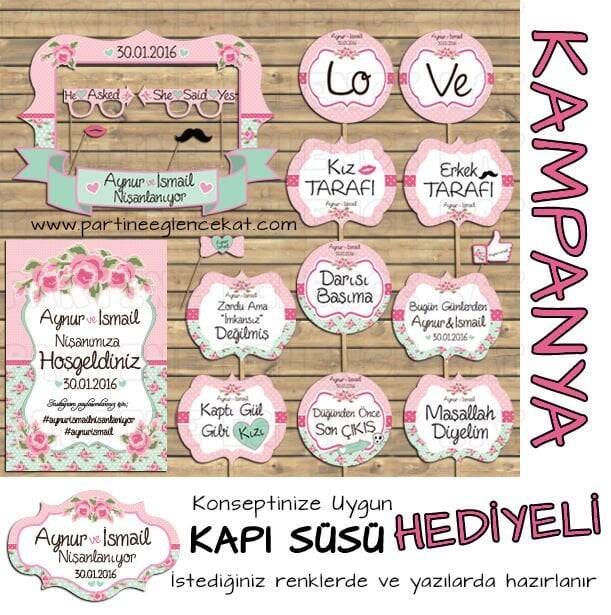 Pembe-Mint Yeşili Konsept 3lü Kampanyalı Paket - 1