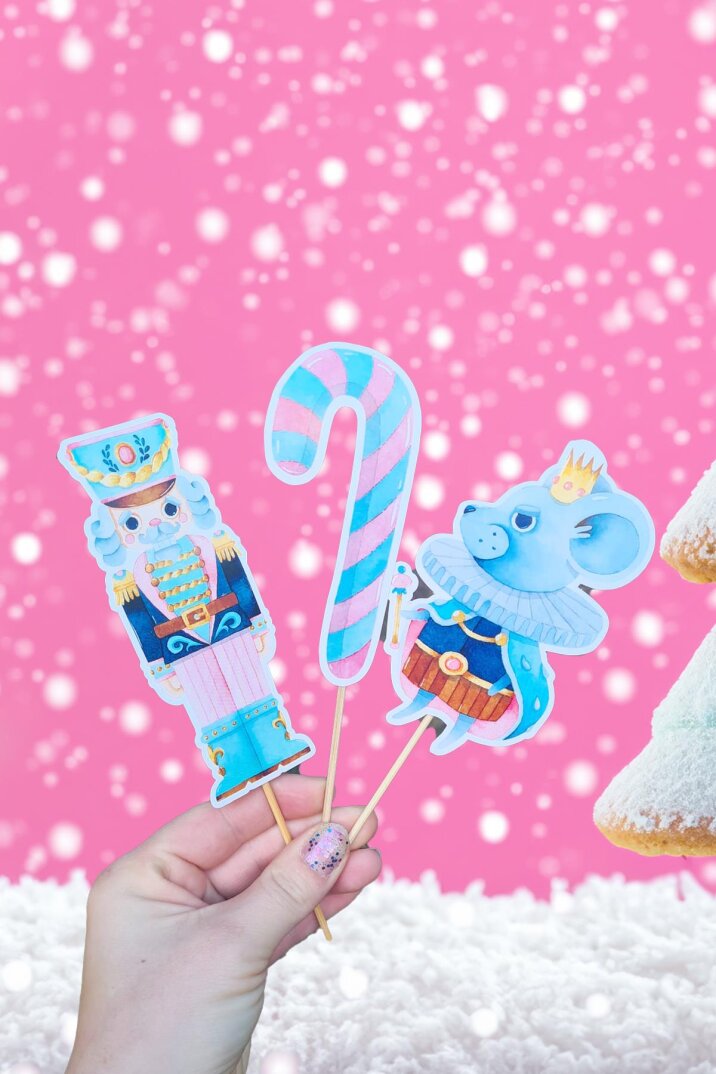Pembeli Kurşun Askerler Nutcracker Yılbaşı Yeni Yıl Kürdan Süsleri Cupcake Süsleri Lüks Büyük Boy 10lu Paket - 2