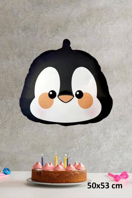 Penguen Kafası Folyo Balon Penguen Balon - 3
