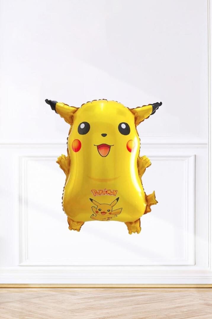 Pikachu Folyo Balon Pokemon Temalı Doğum Günü Süsleri - 1