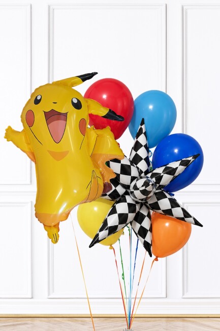 Pikachu ve Kutup Yıldızlı Pokemon Tema Balon Seti Set284