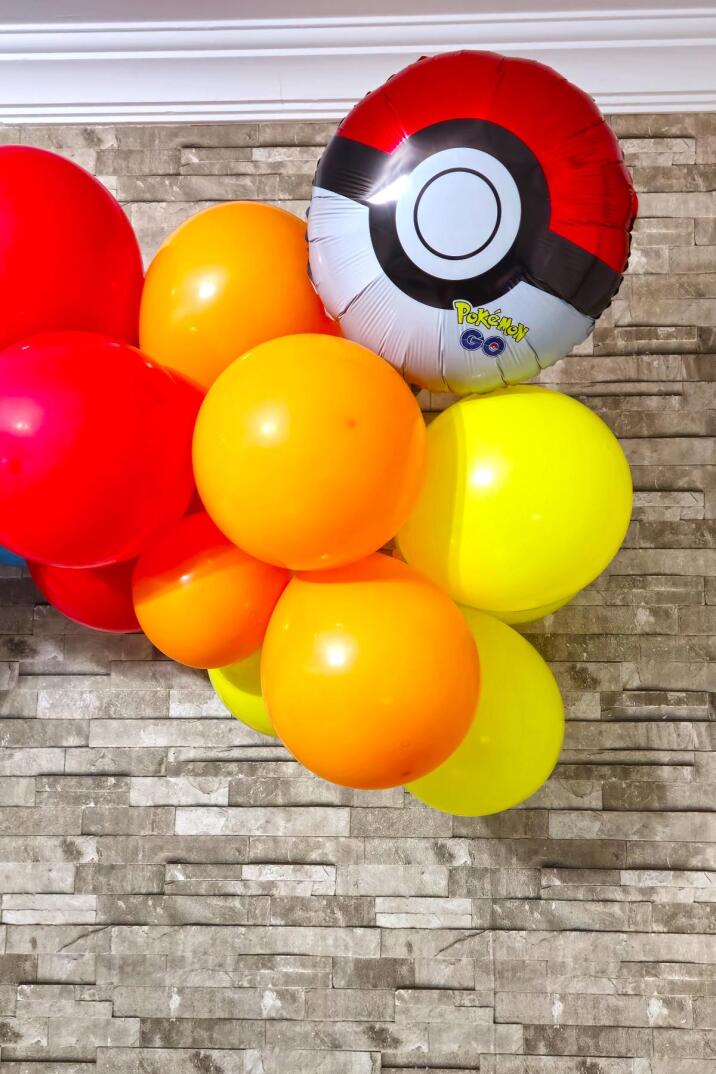 Pokemon Konsept Doğum Günü Balon Zinciri Seti 2 Bannerlı Doğum Günü Seti - 3