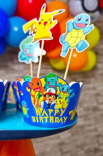Pokemon Konsepti Cupcake Sargısı 10'lu - 2