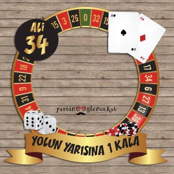 Poker Konsept Doğum Günü Hatıra Fotoğraf Çerçevesi - 1