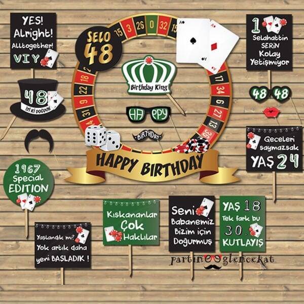 Poker Konsept Doğum Günü Kampanyalı Paket - 1