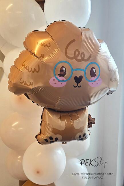 Poodle Köpek Folyo Balon Köpek Şekilli Balon 60x54cm - 3