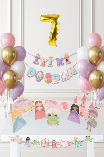 Prenses Doğum Günü Parti Süsleme Seti Balon Zinciri - 25