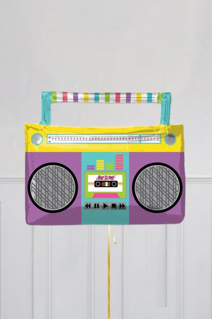 Radyo Şeklinde Folyo Balon Retro 80ler 90lar Partisi Retro Folyo Balon - 1