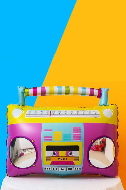 Radyo Şeklinde Folyo Balon Retro 80ler 90lar Partisi Retro Folyo Balon - 2
