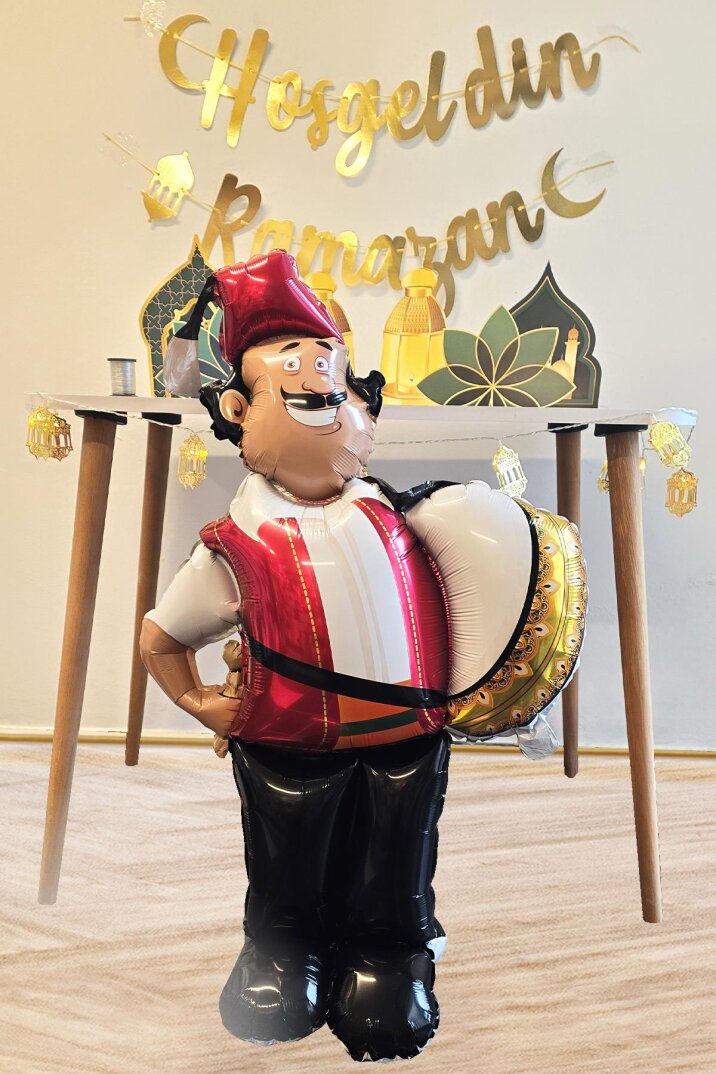 Ramazan Davulcusu Folyo Balon Ramazan Süsleme Balonu 120cm - 1