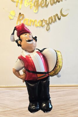 Ramazan Davulcusu Folyo Balon Ramazan Süsleme Balonu 120cm - 2