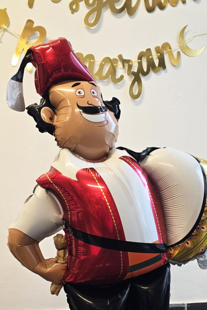 Ramazan Davulcusu Folyo Balon Ramazan Süsleme Balonu 120cm - 4