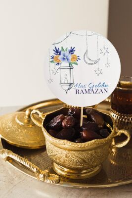 Ramazan Sofrası Kürdan Süsleri Afiyet Olsun İftar Sofrası Lüks Büyük Boy 10lu Paket - 1
