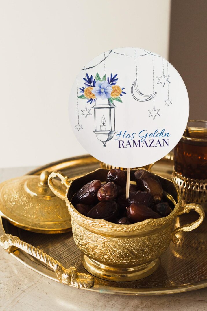Ramazan Sofrası Kürdan Süsleri Afiyet Olsun İftar Sofrası Lüks Büyük Boy 10lu Paket - 1