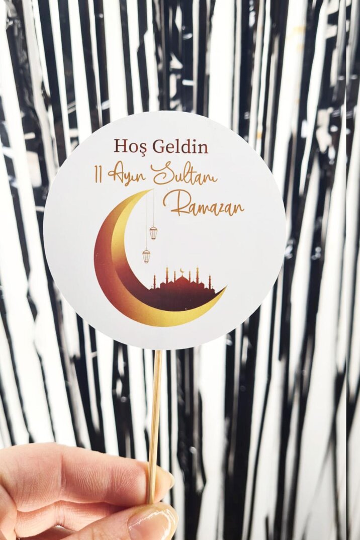 Ramazan Sofrası Kürdan Süsleri Hoş Geldin 11 Ayın Sultanı Lüks Büyük Boy 10lu Paket - 2