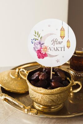 Ramazan Sofrası Kürdan Süsleri İftar Vakti Lüks Büyük Boy 10lu Paket - 1