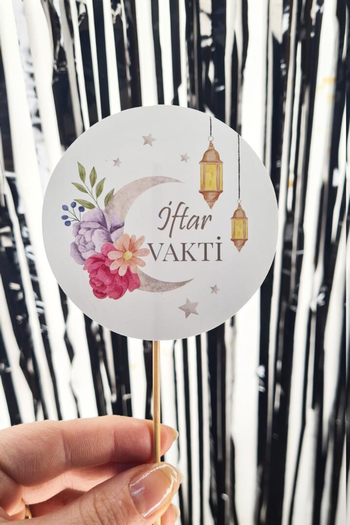 Ramazan Sofrası Kürdan Süsleri İftar Vakti Lüks Büyük Boy 10lu Paket - 2