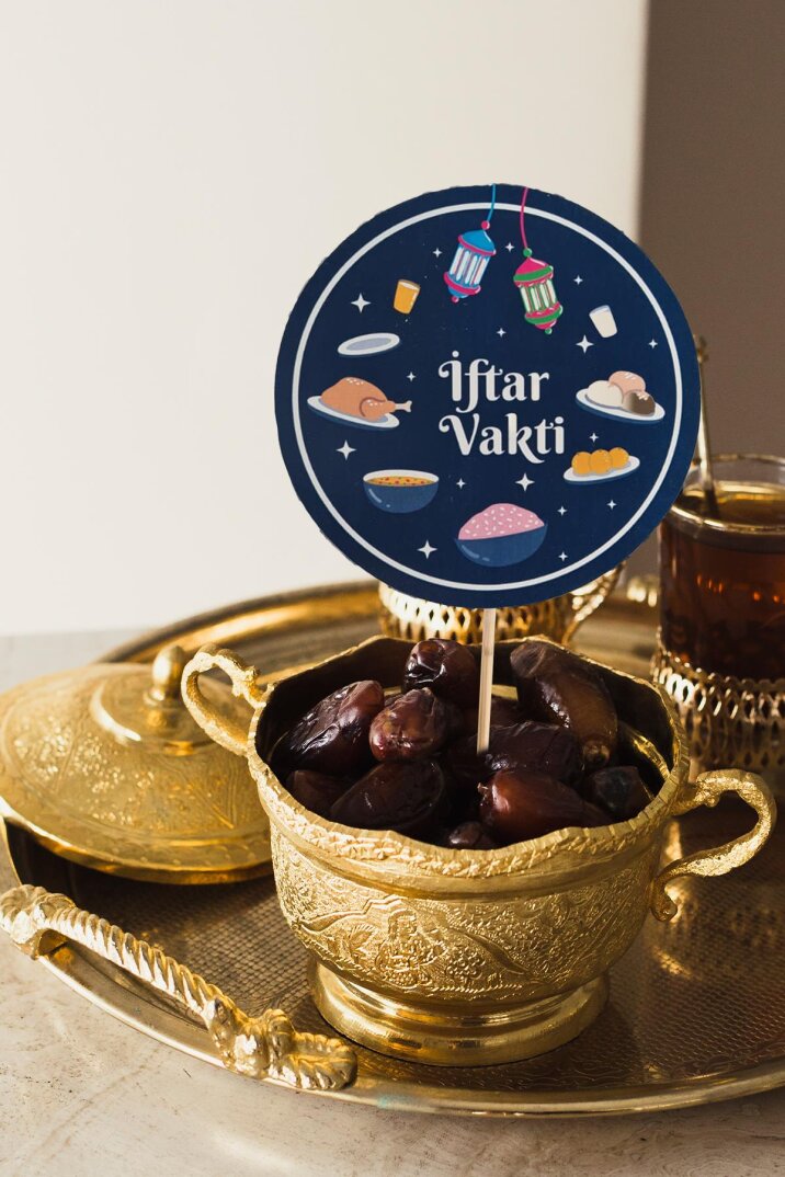 Ramazan Sofrası Kürdan Süsleri İftar Vakti Lüks Büyük Boy 10lu Paket - 1